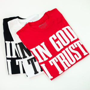 "IN GOD I TRUST" WHITE UNISEX TEE