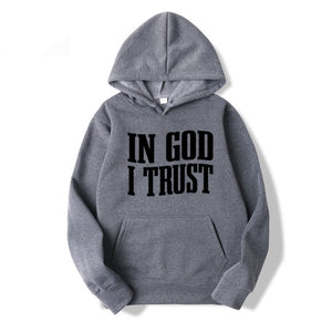 "IN GOD I TRUST"  HOODIE (Gray/Black)