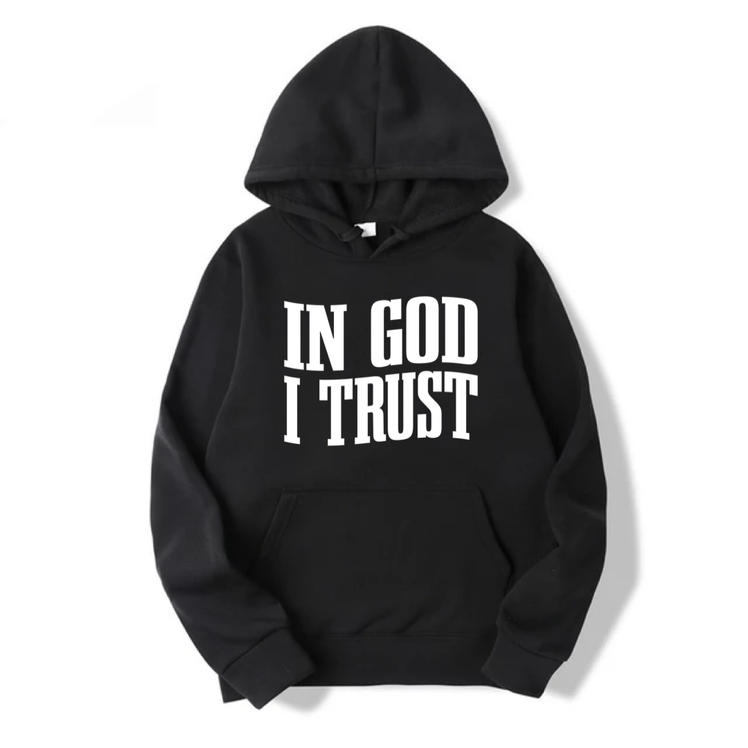 "IN GOD I TRUST"  HOODIE (Black/White)